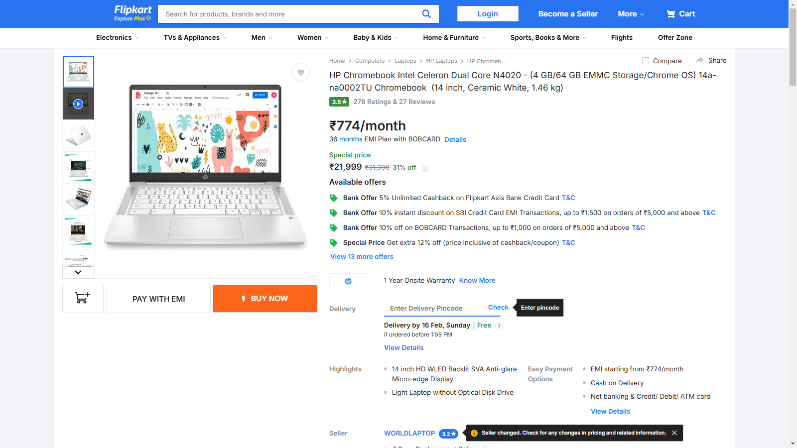 HP Chromebook Intel Celeron N4020 मात्र 17000 रूपये में, Online काम के लिए Cheap & Best Laptop