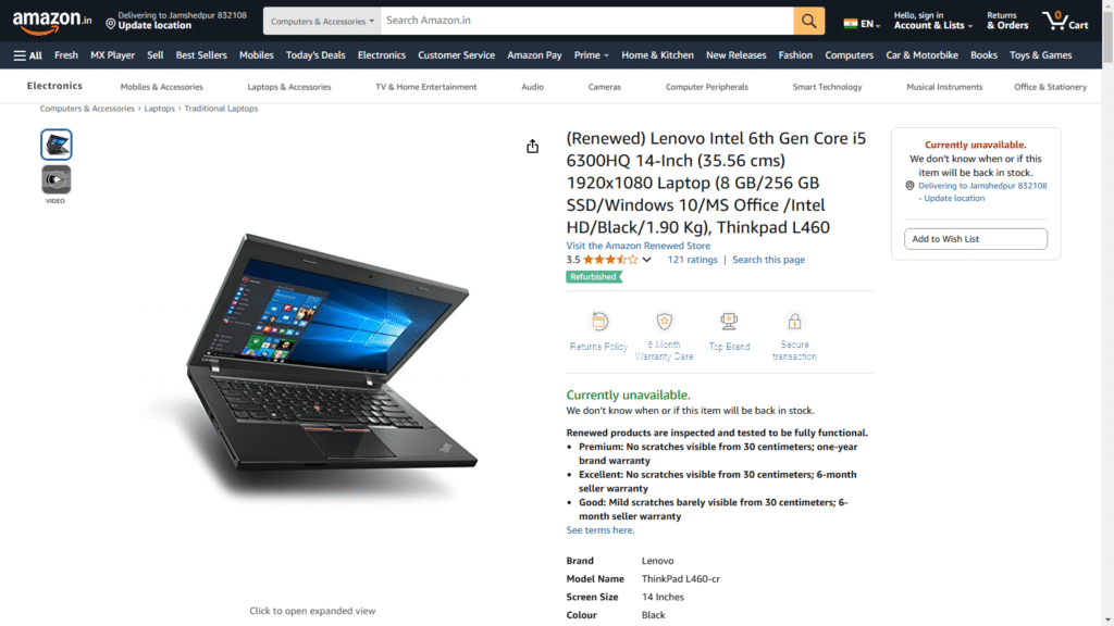 Lenovo ThinkPad 6th Gen Intel Core i5 Thin & Light HD Laptop review