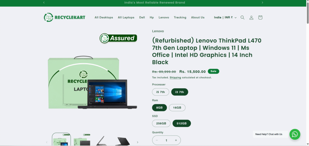 Lenovo का शानदार लैपटॉप 8GB RAM, 256 SSD के साथ, Online मिल रहा मात्र ₹22,990 में