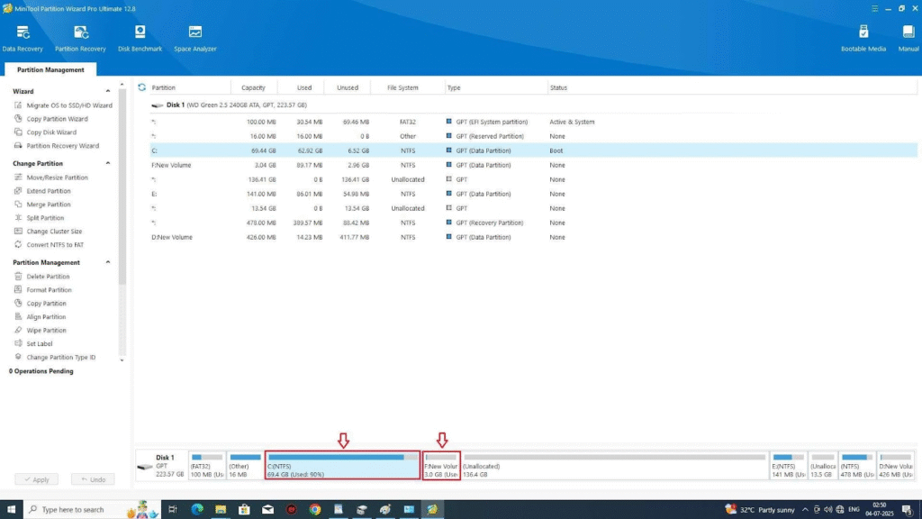 How to Extend Local Disk C Partition in Your Computer Without Corroupting Your Windows by Software?